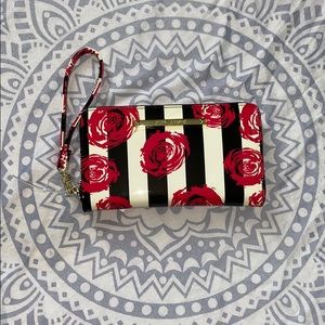 Striped and Flowered Design Wallet